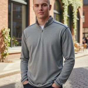 ORVIS Gray Quarter-Zip Pullover‎ Size XL